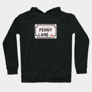 Penny Lane - vintage Liverpool street sign Hoodie